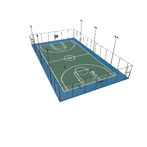 Modular Basketball Court A4 Quad